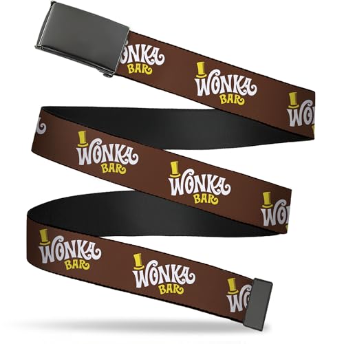 Buckle-Down Willy Wonka and the Chocolate Factory Flip Web Belt Wonka Bar Logo