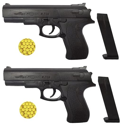 ToyWorld PUPG Hand Gun Set of 2 Guns with 15-20 Plastic Bullets - Black (B09P1J4GQM) Amazon Price History, Amazon Price Tracker