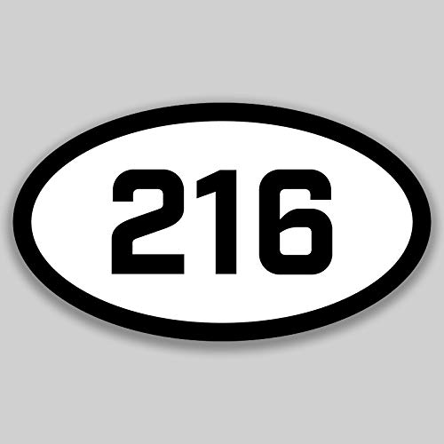 DHDM Ohio Area Code Sticker Cleveland Heights 5x3 Vinyl