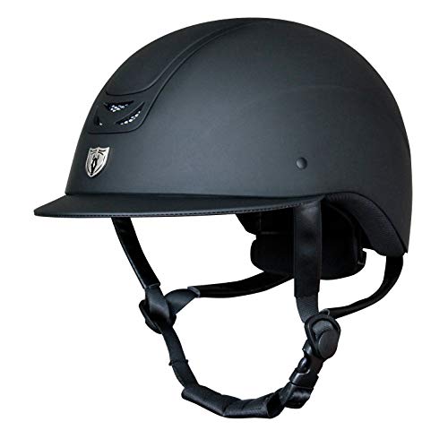 TIPPERARY EQUESTRIAN Horse Riding Helmet - Royal - English Style Protective Horseback Riding Apparel - Safety Helmet with Cooling Ventilation - Matte Black - Matte Black - Matte Black - XS