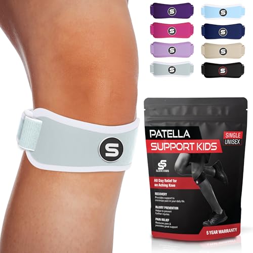 Image of Sleeve Stars Swedish Brand Patellar Tendon Support Strap for Women & Men Effective Osgood Schlatter Knee Brace Youth & Kids Knee Brace with 3 Adjustable Length fits 7 inch-15 inch (Single /Mint Green /Kids)
