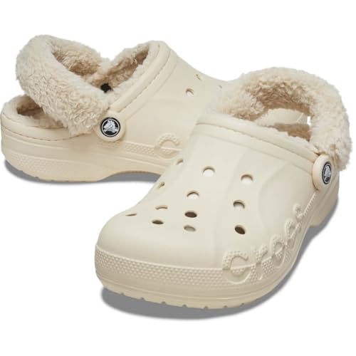 Image of Crocs Unisex Adult Baya Lined Fuzz Strap Clogs