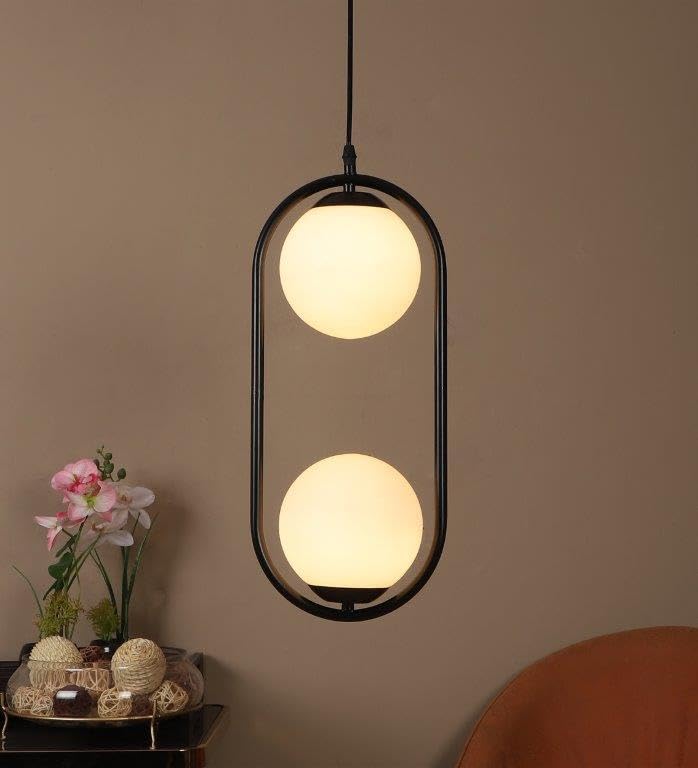 ELIANTE by Jainsons Lights | Serence Black Iron Hanging Light - E27 Holder - Without Bulb - JS | Black Iron Hanging Light | for Living Room, Bedroom, Hallway | E27 Holder | 3 Year Warranty-image-5