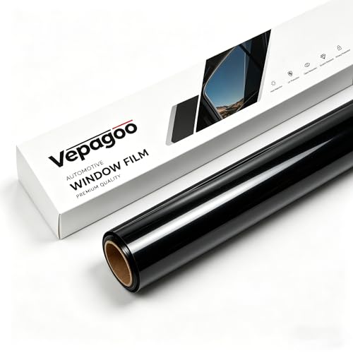 Vepagoo Ceramic Car Window Tint Film 35% VLT, 20" x20FT – One-Way Daytime Privacy, No Signal Interference, 99% UV Protection & Scratch-Resistant, DIY for Side & Rear Windows