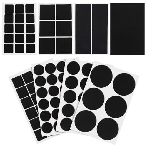 BOHUIZ 93 Stück Antirutsch Pads Selbstklebend, Rutschhemmer für Möbel Antirutsch Aufkleber Gummi Matte für Möbelfüße Stuhlbein Tische Sofas Schutz Ihrer Möbel & Hartholzböden 8 Größen