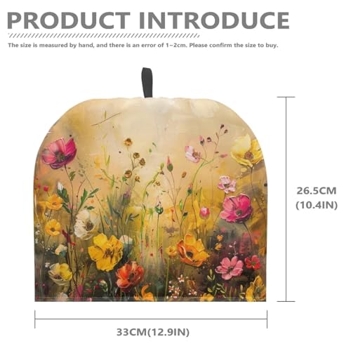 Image of Generic Hudotybom Fancy Flower Tea Cozy for Teapot Insulated Large Teapot Cover to Keep Warm Tea Kettle Cover Machine Washable Coffee Pot Cloth Covers Kitchen Home Decorations, CZA49