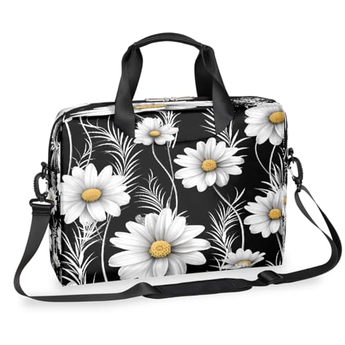 Bolso para laptop 15.6-16 pulg con diseño floral y correa miniatura 1