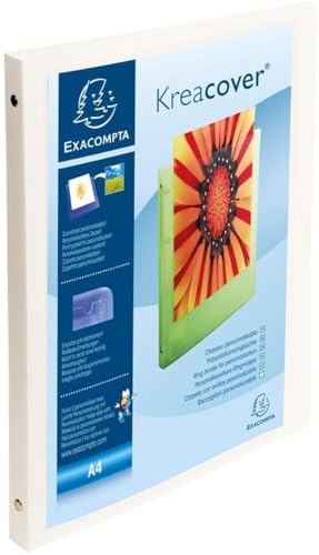 Exacompta 5 x Präsentationsringbuch Kreamax A4 15mm 4 Ringe weiß