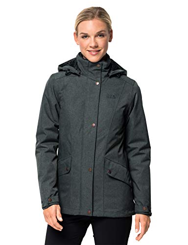 Preisvergleich Produktbild Jack Wolfskin Damen Park Avenue Jacket Wetterschutzjacke, Greenish Grey, L