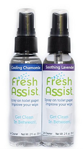 Fresh Assist Best Flushable Wipe Alternative - Soothing Lavender & Cooling Chamomile 2 Pack