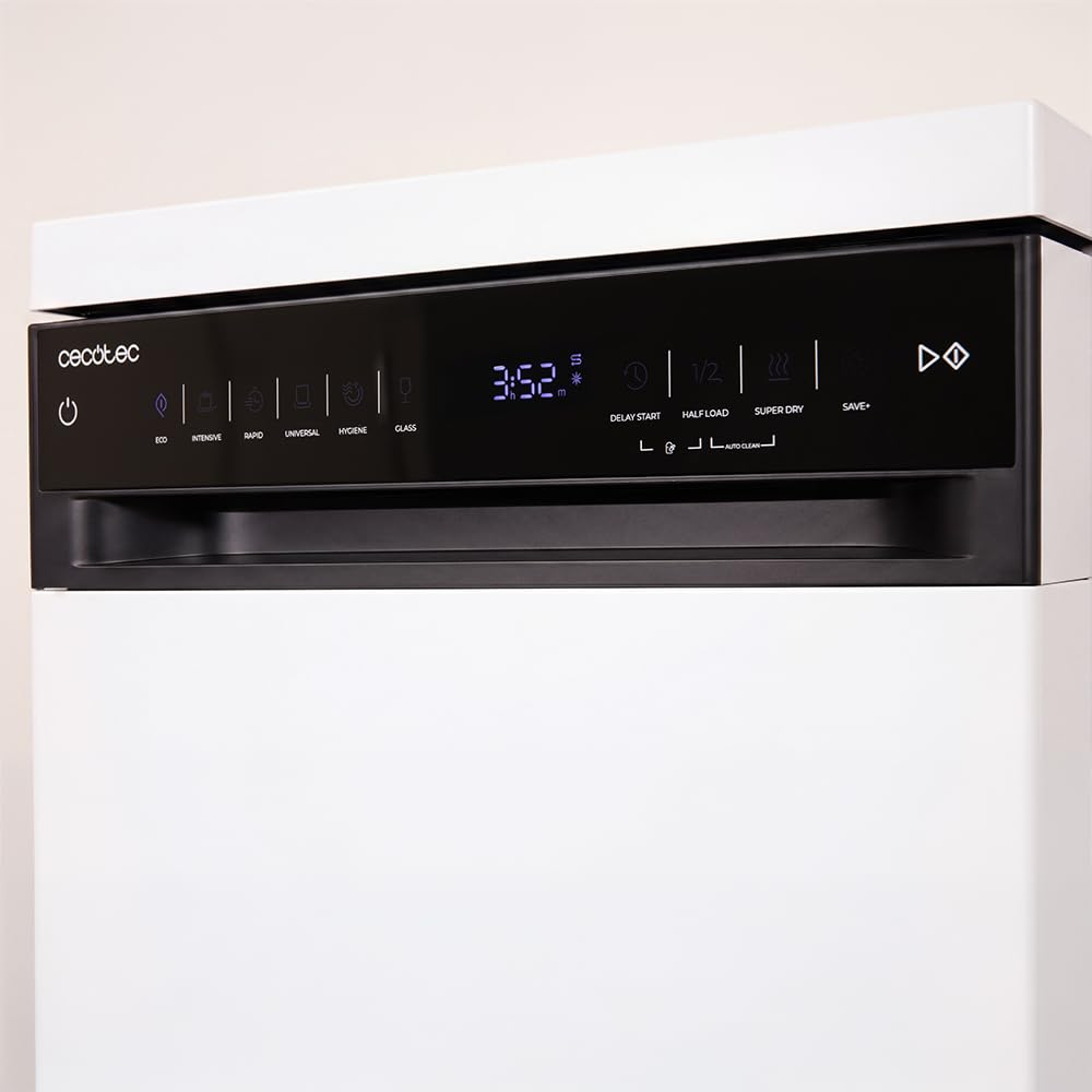 Cecotec Freistehender Geschirrspüler 45 cm Bolero Aguazero 4560 Connected 11 Maßgedecke 9 Programme Energieeffizienzklasse C Weiß
