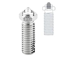 Upgrade Bimetal My Nozzle 0.4 Hardened Steel Plated Copper Compatible with Volcano Heater Block hotend Genius Pro Sidewinder SW X1 X2 FLSUN SR AC Vyper Kobra Max/Plus, Kobra 2 3D Printer 0.4mm