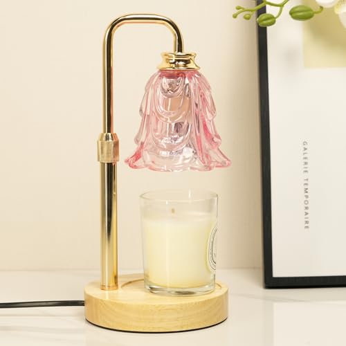 SupBri Pink Candle Warmer Lamp with Timer & Dimmable Fits Jar Scented Candles Mothers Day Birthday Gifts for Women Her Mom House Warming Gift New Home Decor