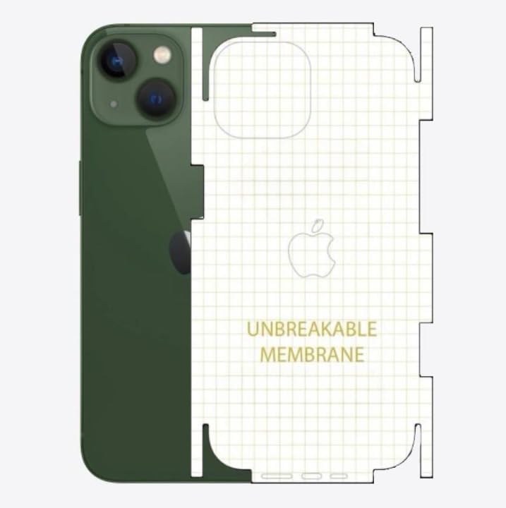 Image of MACLEN Matte Finish Full Body Cover Back Protector Compatible with iPhone 14 | Unbreakable Membrane Scratch Guard Full Fit Protective, Case Friendly, (Back & Side) (Pack of 1)
