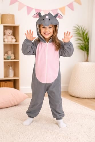Image of Raj Costume Animal Fancy Dress Costume for Boys & Girls | Hooded Full Body Wildlife Zoo Animal Jumpsuit | Soft Costume for School Function, Fancy Dress, Halloween, Birthday, Cosplay & Role Play