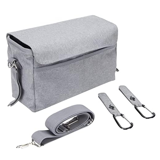 Bolsa organizadora XL para cochecito o silla de paseo de BTR. Gris