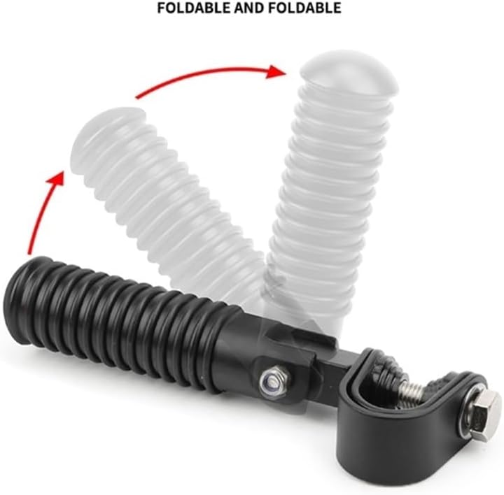 Motorcycle Foot Rests Motorbike Accessory Replacement Foot Pegs for 1''-1.2" Crash Bar Foldable Footpegs Footrest Mount Aluminum Foot Pegs