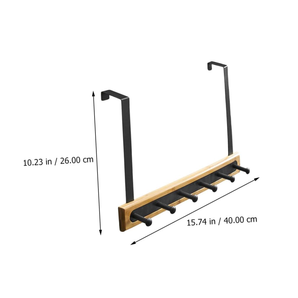 Cabilock 1 Pieza Gancho de Puerta sin Clavos Colgar Ropa y Accesorios Moderno Color Negro y Dormitorio