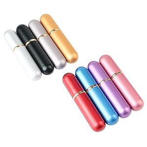 8 Pack etherische olie inhalator aluminium aromatherapie neusinhalatorbuizen met 8 katoenen wick leeg navulbare draagbare milti-kleur inhalatorbuizen voor reizen
