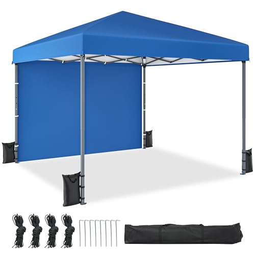 YITAHOME Pavillon Faltpavillon, Faltbarer Stabil Pop up Wetterfester Gartenpavillon mit UV-Schutz, höhenverstellbar für alle Jahreszeiten ideal für Märkte Pool Wasserdicht und robust 3x3M Blau