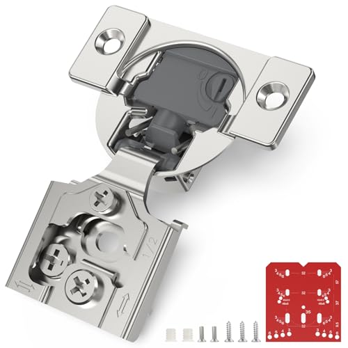 Chibery 60 Pack 1/2” Overlay 4D Soft Close Cabinet Hinges
