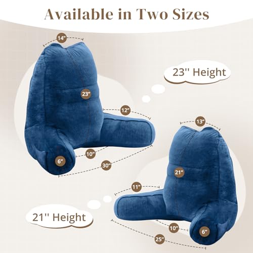 Image of Sasttie Reading Pillow for Bed, Back Pillow for Sitting Up, Navy