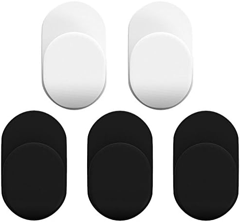 Bidear x145 Hook Mount Accessories for Universal Cellphone Finger Ring Holder Grip Stand (3 Black Plus 2 White) - 5 Piece