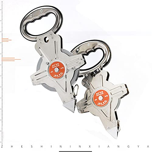 30m/100ft Long Steel Tape Measure Open Reel Surveyors Tape Measure Measuring Metric Imperial