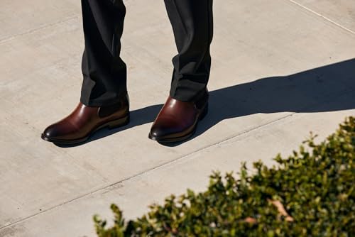 Image of CALTO Men's Invisible Height Increasing Elevator Shoes - Premium Leather Slip-on Chelsea Boots - 2.8 Inches Taller