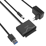 Accesso rapido a SSD o dischi SATA da 2,5/3,5 SATA: aggiungi spazio di archiviazione al tuo laptop collegando questo cavo SATA a USB a un SSD SATA da 2,5 pollici o un disco rigido da 3,5 pollici con questo cavo USB. È possibile connettersi a un'unità esterna come aggiungere memoria, eseguire il backup, creare immagini disk, implementare il ripristino dei dati e trasferire i contenuti sul tuo laptop.