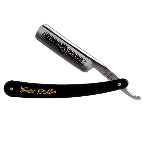 Tangc Pro Gold Dollar Shave Knife 66 Straight Edge Barber Razor Folding Hair Shaving