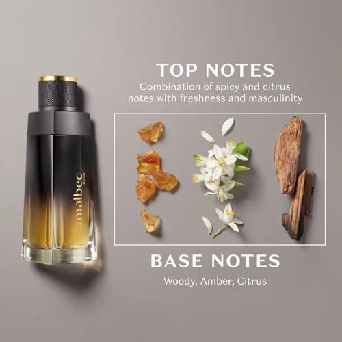 Image of Boticario Malbec Gold Eau de Toilette - Long-Lasting Cologne for Men - Opulent Ambery & Woody French Oak Barrel-Aged Scent - Premium Mens Fragrance- 3.4 oz