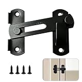 Premium Barn Door Lock- Heavy Duty 180 Degree Flip Sliding Latch Lock with Flip Door Latch & Safety Door Lock, Easy Installation, Perfect for Barn Doors, Pet Doors, Bathrooms, Sliding Doors & Cabinets
