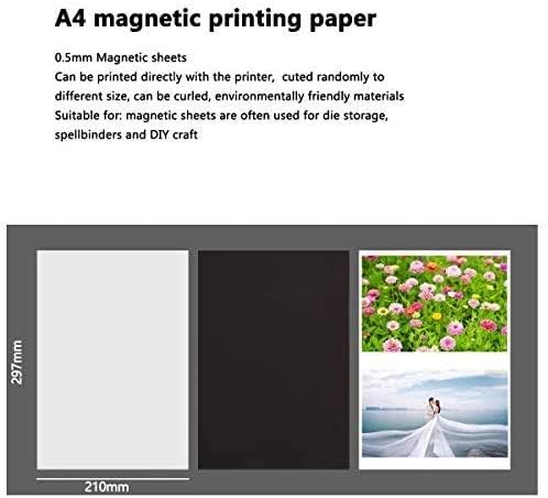 AllRight 10pcs A4 Magnetic Sheets 0.4mm Flexible for Die Storage Spellbinders Crafts and DIY Creates for Your Own Fridge Magnets