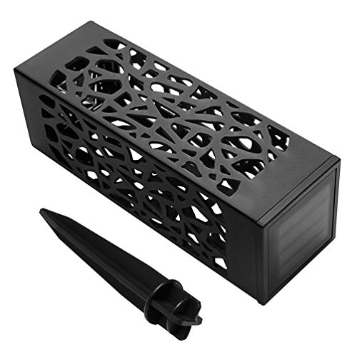 Mobestech 2PCS Ao Ar Livre Gramado Luz Solar para Jardim IP44 À Prova D' Água de Metal Oco Luz Pais