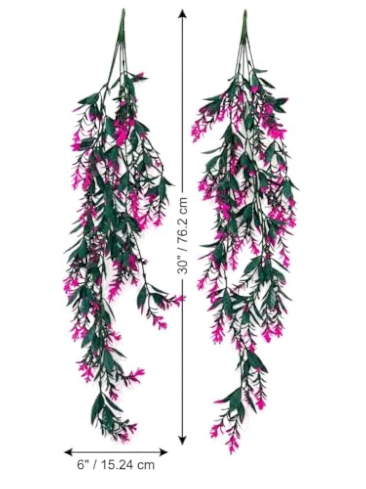Artificial Hanging Flower Vine with Green Leaves for Home Decor
