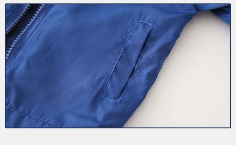 Irsutey Toddler Boys Windbreaker Fleece Lined Outerwear Shirt Kids Zip Hooded Thick Warm Dinosaur Pocket Jacket Coat4