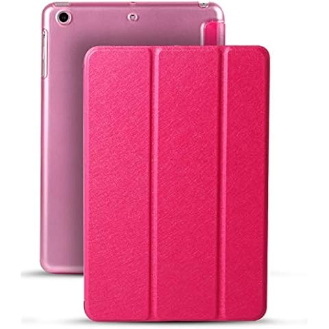 Applicable for iPad5/6 Protective Cover, air2 silk pattern Siamese intelligent Sleep Mini3/4 Ultra-Thin Leather Case - Rosered Cover