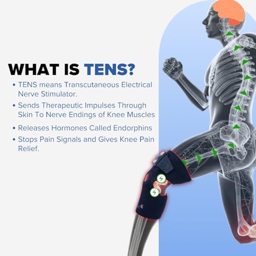 Image of COMPANIO Cordless Knee Massager with TENS for Men & Women - 30 Adjustable Intensity Levels, 3 Modes - Relief from Knee Pain, Joint Pain, Swelling & Arthritis - Rechargeable, Portable - Muscle /Nerve Stimulator with Electrode Gel - No Side Effects - Physiotherapy, Massage & Cramps Therapy