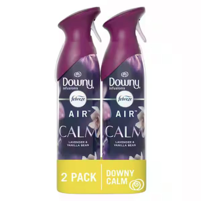 Febreze Air Calm 8 8 oz Downy infusions Lavender and Vanilla Bean Scent Air Freshener Spray 2-Count 003077217357