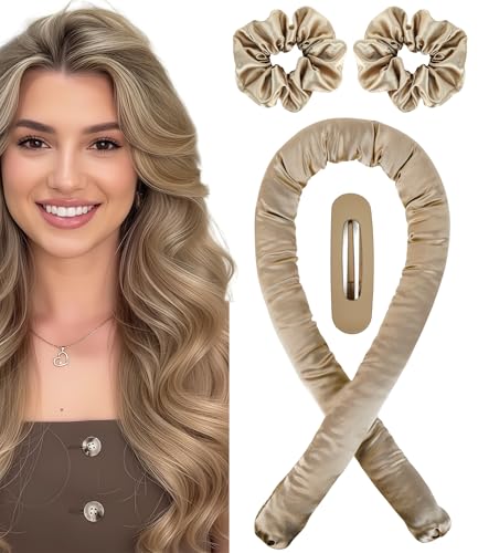Jumbo Flexi Rods Hair Rollers Curlers to Sleep In Soft Satin Heatless Curling Rod Set, Heatless...