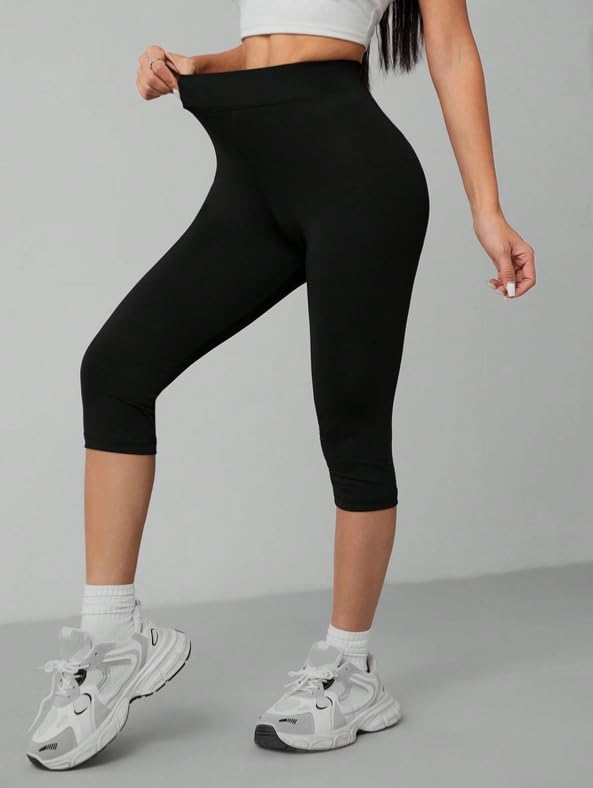Image of ENDEAVOUR WEAR 3 /4th Gym Pants for Women Workout, Capri with Side Pockets - Ultimate Active wear Capris Tights for Workout | Yoga Pants