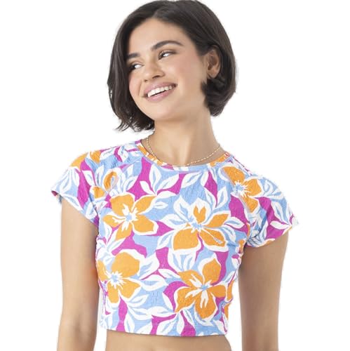 Roxy camisa de protección de sarpullido para mujer anti rozaduras secado rápido mar