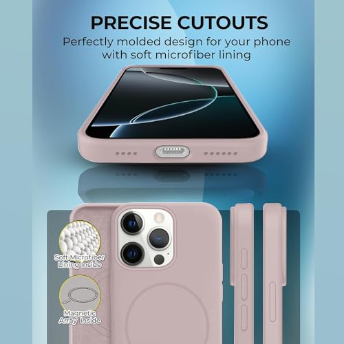 Image of iPhone 16 pro Max Silicone Magsafe Case | Shock Proof Design & Camera Protection | Premium Rubberised Apple iPhone 16 pro Max Cover (Microfiber Lining) | Magnetic Liquid Silicone - Pink
