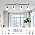 MELUCEE Pack of 4 H Track Lighting Fixtures for Accent Task Retail Kitchen Ceiling Track Light H Type, Brushed Nickel Track Lighting Heads with Clear Glass Shade, Bulb and Track Not Included