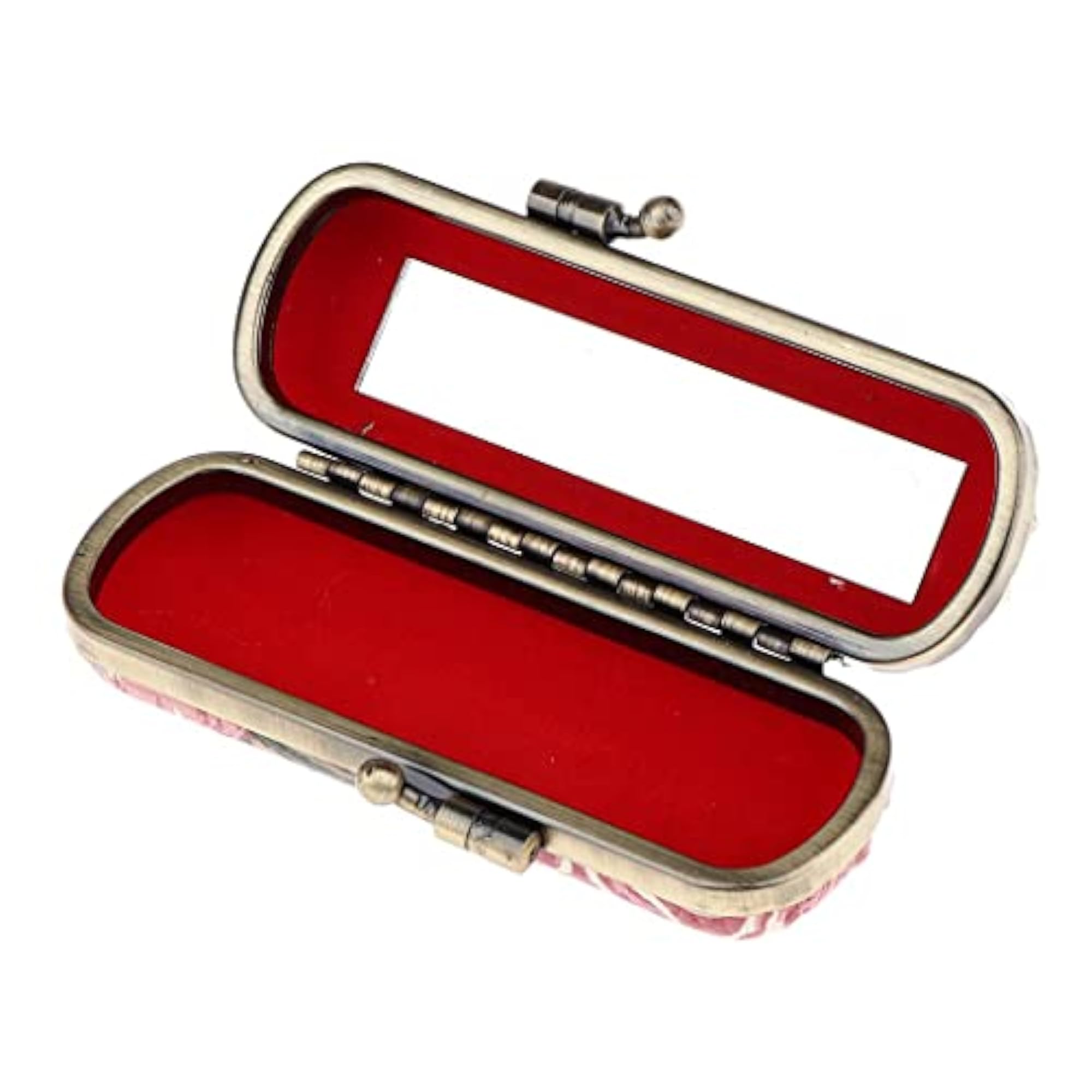 Peony Lip Gloss Holder PU Lipstick Storage Case with Mirror