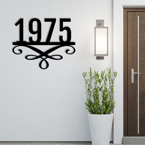 Image of Personalized House Number Custom Metal Address House Numbers Modern House Number Sign for Outside
