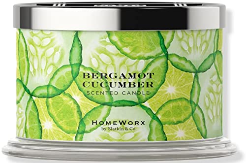 Homeworx By Harry Slatkin 4 Wick Scented Candle, 18 Oz, Bergamot Cucumber #TOP2