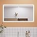 Produktbild Aica Sanitär LED Badspiegel 100×60cm mit Uhr Touch Anti-Beschlag Spiegel mit LED Beleuchtung Kaltweiß IP44 energiesrarend
