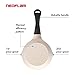 Neoflam 1qt Saucepan Butter Warmer Milk Boiling|Melting Pot, Ecolon Healthy Ceramic Nonstick Coating PFOA-free, 2 Pour Spouts, Dishwasher Safe, Ivory